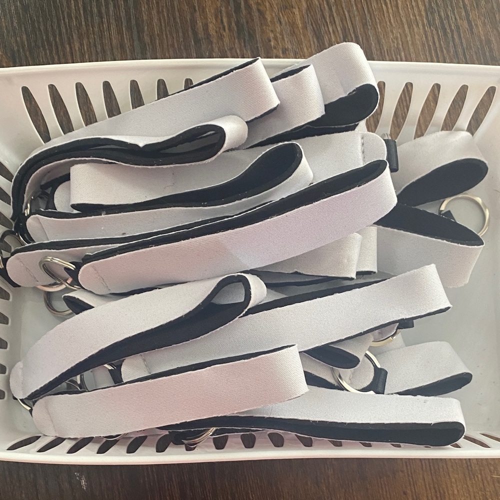 White and Black sublimation key lanyards